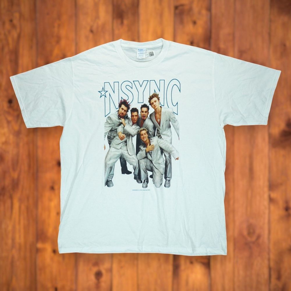 NWT NSYNC T-Shirt Concert Iconic White Graphic Tee Men's Size‎ XL Short Sleeve